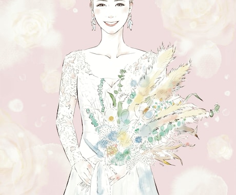 水彩タッチでやわらかなウェルカムボードを制作します 結婚式当日、印刷してそのまま飾れる一枚に仕上げます イメージ1