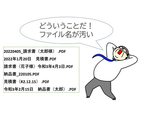 マクロでファイル名を一括変換します ファイル名を一括できれいにしたい方必見！ イメージ2