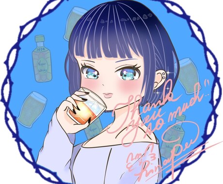 めちゃくちゃかわいいアイコン、ステッカー描きます かわいい萌え萌えの女の子、キャラなら任せてください！ イメージ2