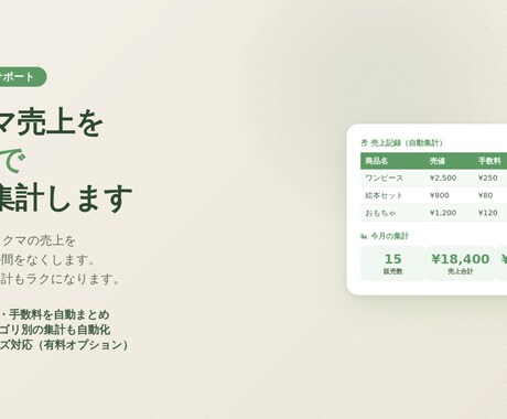 フリマ売上をGASで自動集計します 売れたら自動記録！毎朝スマホに売上が届く仕組みを作ります イメージ1