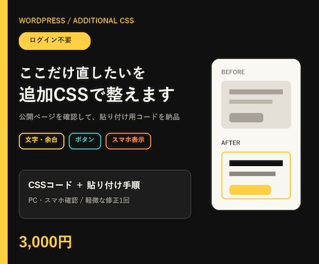 WordPressの見た目を追加CSSで整えます イメージ1
