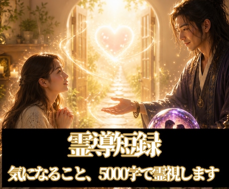 一番気になることを霊視します 霊導短録｜まず試してほしい5,000字の霊視鑑定 イメージ1