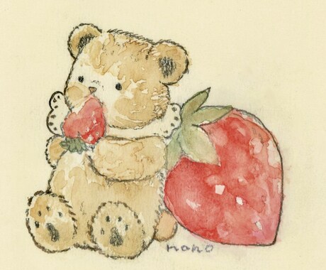 アナログでほんわか優しいタッチのイラスト描きます ブログの挿絵やアイコンにほんわか水彩イラストはいかがですか？ イメージ1