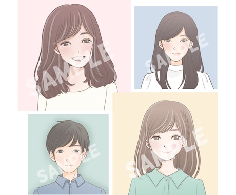 似顔絵アイコン作成します SNSやブログ、Youtubeチャンネル用アイコン描きます イメージ1