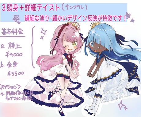 かわいいミニキャラ（SDキャラ）描きます 3等身で細かいデザインもかわいく再現 イメージ2