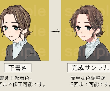 用途にあわせた人物イラスト描きます ‎✿差分作成、パーツ分け承ります‎✿ イメージ2