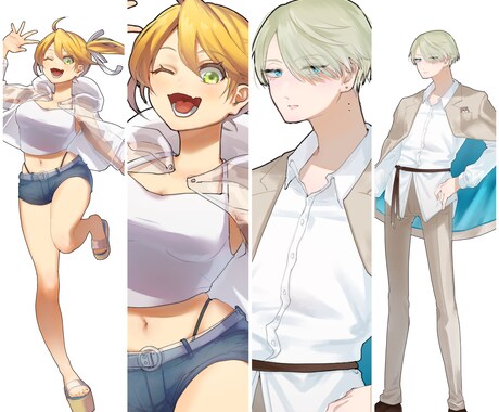 先着割引！キャラクターの立ち絵描きます 実績作りのため割引中！胸上から全身の立ち絵まで！ イメージ1