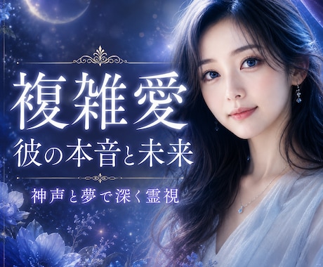 不倫・複雑愛｜彼の本音と二人の未来を霊視します 会えない理由・今の気持ち・今後の関係を神声と夢で読み解きます イメージ1