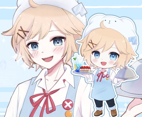 等身イラストのバストアップ描きます イメージ1