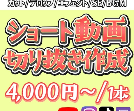 切り抜き・ショート動画作成します 視聴者目線で作成致します。料金や構成など柔軟に対応します！ イメージ1