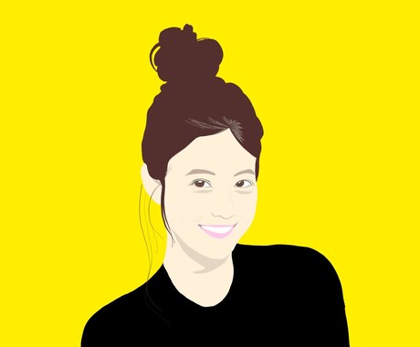 ポップな似顔絵を描きます 線を使わずポップアートのような仕上がり！ イメージ2