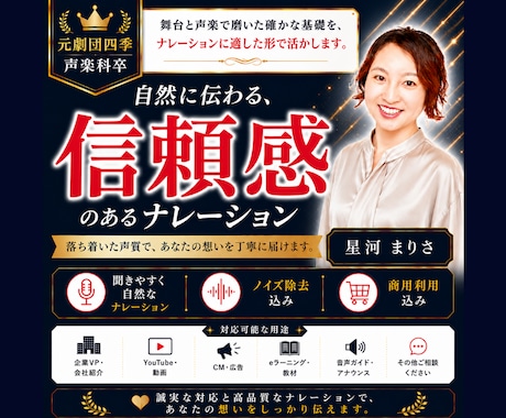 作品の意図をくみ取り、ナレーションします 言葉の奥にある想いまで、丁寧に。 イメージ1
