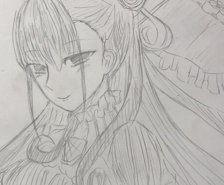 女の子オリジナルキャラをアナログで描きます 鉛筆のみで描きます。肩あたりまで イメージ2