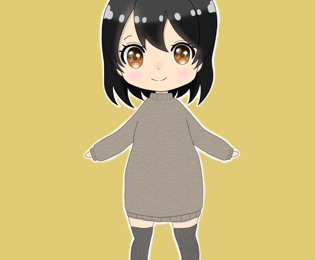 SNSにピッタリなバストアップアイコン描きます キラキラかわいいデフォルメアイコンが欲しい方に！ イメージ2