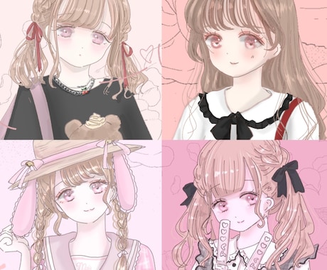 可愛い女の子アイコン 低価格2000円で描きます 累計80人以上のアイコンを描いてきました！ イメージ1