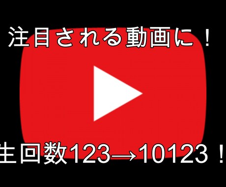 再生回数１0000回増やします みんなに注目されるYouTuber！ イメージ1