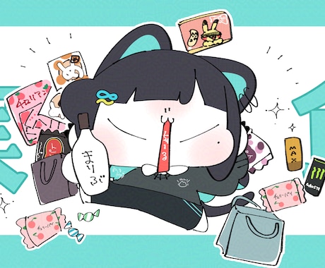 歌ってみた、オリジナルMVのイラスト描きます 商用利用OK！サムネのみももちろん承ります！ イメージ2