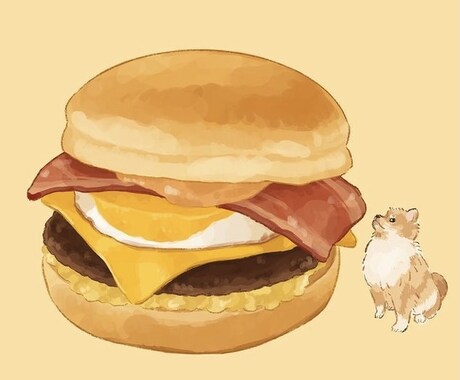 食べ物を美味しそうなイラストで再現します 飲食店のメニューなどにおすすめです イメージ1