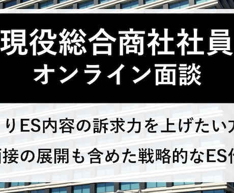 ESの再添削＋面談で内容のすり合わせをします 【よりESをブラッシュアップしたい方へ】 イメージ1