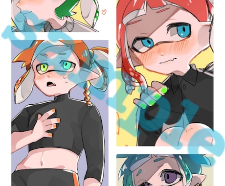 スプラトゥーンのアイコン描きます あなた好みのイカちゃん/くんを！ イメージ1