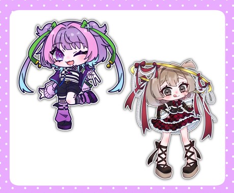 ポップで可愛いミニキャラ描きます 商用利用可◎アイコン、サムネイル、グッズなどに！ イメージ2