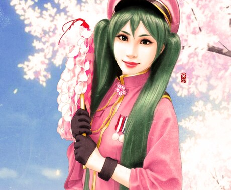 顔写真で初音ミク千本桜同人イラストに変身します 初音ミク，千本桜，二次元，コスプレ好きなあなたへ イメージ1