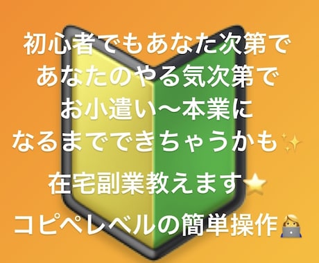 限定10名様応援価格⭕️コピペレベル副業伝授します ⭐️超初心者編⭐️諦めないで！ イメージ2