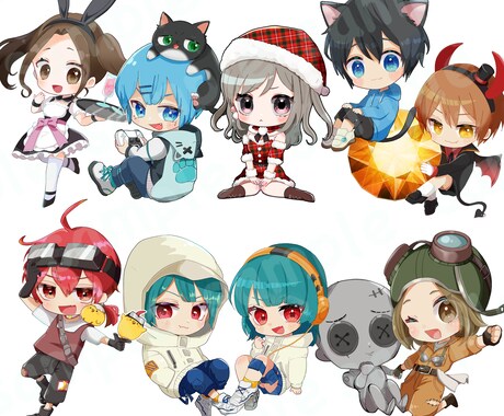 可愛いSDイラスト作成します グッズ制作用や配信用のサムネにちょい足し出来るイラストです！ イメージ2