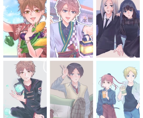 全身立ち絵依頼受け付けてます 綺麗な雰囲気の男女のイラストです イメージ2