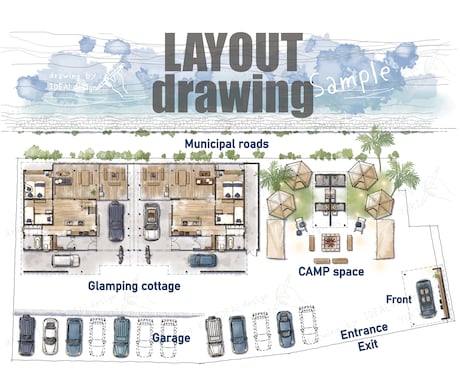オシャレな手描き間取り図(戸建てVer.)承ります あなたのプランから魅力とオリジナリティを更に引き出します‼ イメージ2