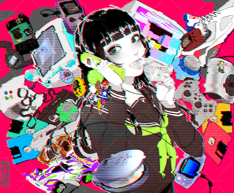 商用化OK！理想に沿った個性的なイラスト制作します アイコン・サムネイル・一枚絵・グッズなど様々な制作承ります！ イメージ1