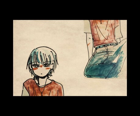 ノスタルジックなマーカー水彩イラスト描きます 一発描きの線の味わいがあります イメージ2