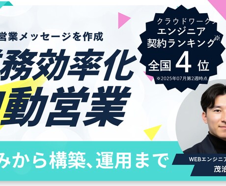 専用営業メッセージを作成し、自動で営業します 『貴社の商品を求めている企業』を狙い撃ちする専用システム開発 イメージ1