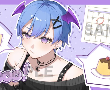 最短3日！可愛い、かっこいいイラスト1枚絵描きます 即対応可！IRIAM立ち絵、1枚絵等なんでもお描きします！ イメージ2