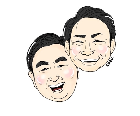 温かみのある笑顔のアイコン似顔絵を描きます SNSのアイコンなどで使用可能です。 イメージ2