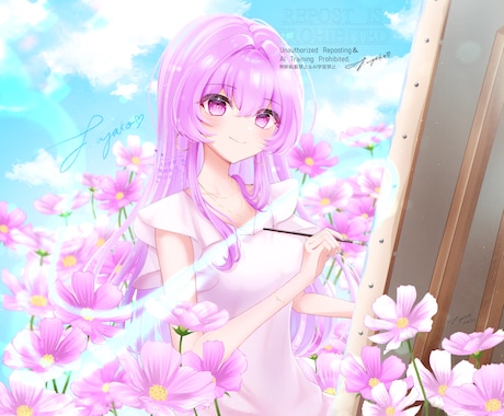 専業絵師が！歌ってみたサムネや1枚絵をお描きします イメージ1