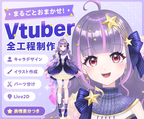 Vtuberモデル制作を、全工程まとめて承ります イメージ1