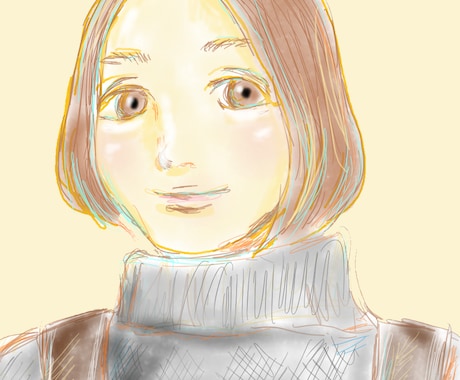 手書き風イラストのSNSアイコン作ります 手書き風の似顔絵でSNSのアイコンを作成します イメージ1