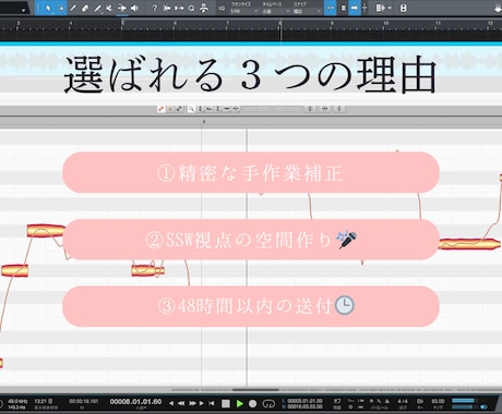 歌ってみたミックス！プロの補正と艶出しで仕上げます あなたの歌声の魅力を最大化！プロ仕様のエディットを応援価格で イメージ2