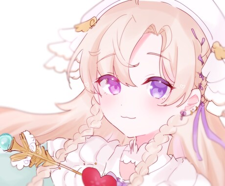 ふわふわかわいい女の子のイラストお描きします 柔らかい雰囲気のイラストをお届けさせて頂きます¨̮ イメージ1