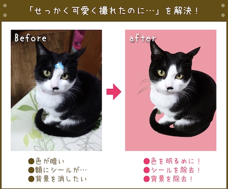 キレイに！【画像修正・加工】します お手軽価格で【画像をキレイに！】 イメージ1