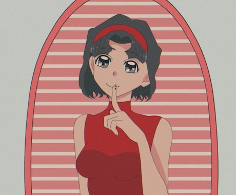 レトロ風アイコン描きます ザラザラ質感。80's〜90'sのアニメ塗りでお描きします イメージ2