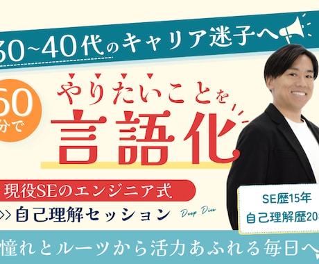 エンジニア式自己理解で仕事・生き方の答えを導きます キャリア迷子解消！憧れとルーツから本当にやりたいことを言語化 イメージ1