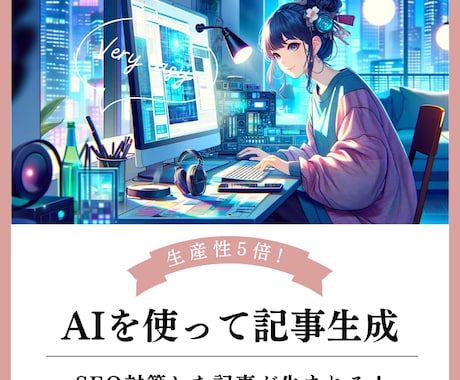 ChatGPTで記事作成を時短する方法を教えます SEO対策した記事を自動生成するためプロンプト（命令付き） イメージ1