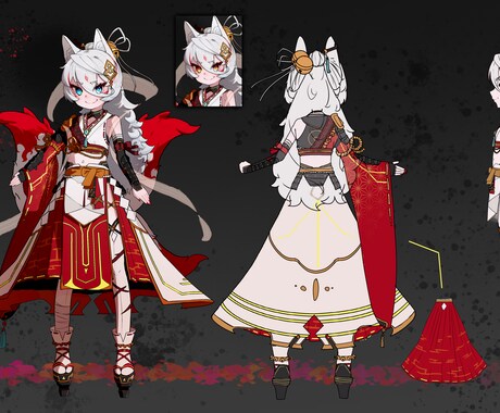 多様な色彩と躍動感のあるイラストを制作します 立ち絵の作成、キャラクターデザインはお任せください。 イメージ2
