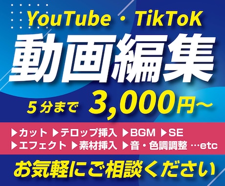 YouTube・TikTokその他の動画編集します イメージやご要望を詳しくお伺いして理想の動画に仕上げます！ イメージ1