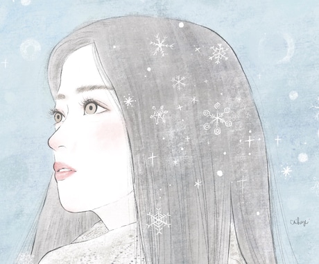 お写真から|やわらかく整える似顔絵を制作します 顔出ししすぎず、雰囲気を伝えたい方に イメージ2