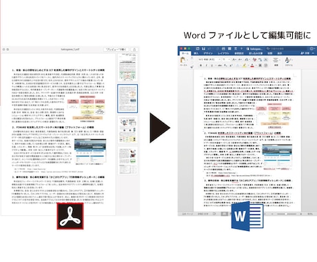 PDFをWordに変換します 最短で1時間以内に納品します！ イメージ2