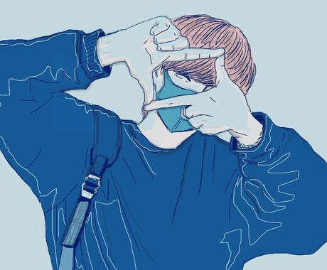 エモくて、夏っぽい似顔絵イラスト描きます 「夏に向けて、ご自身のアイコンを変えてみませんか?」 イメージ1