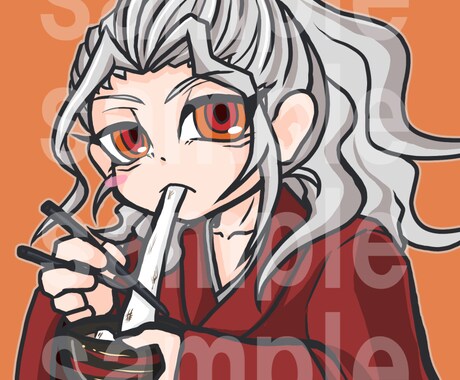 SNS用イラストアイコン描きます ポップとダークなデフォルメアイコン イメージ2